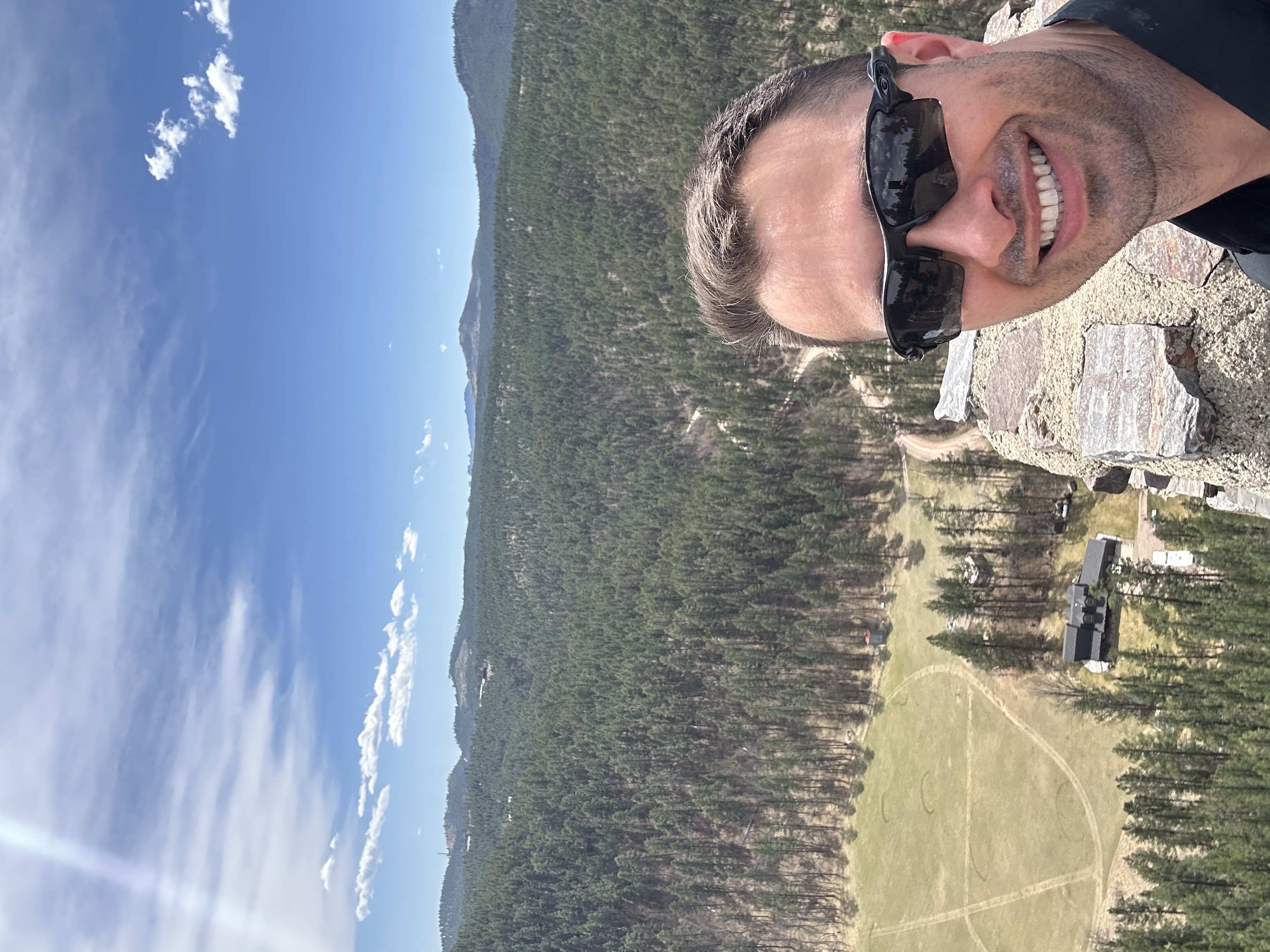 View from the Stratobowl rim in the Black Hills of South Dakota, looking down into the natural basin that launched Explorer II in 1935